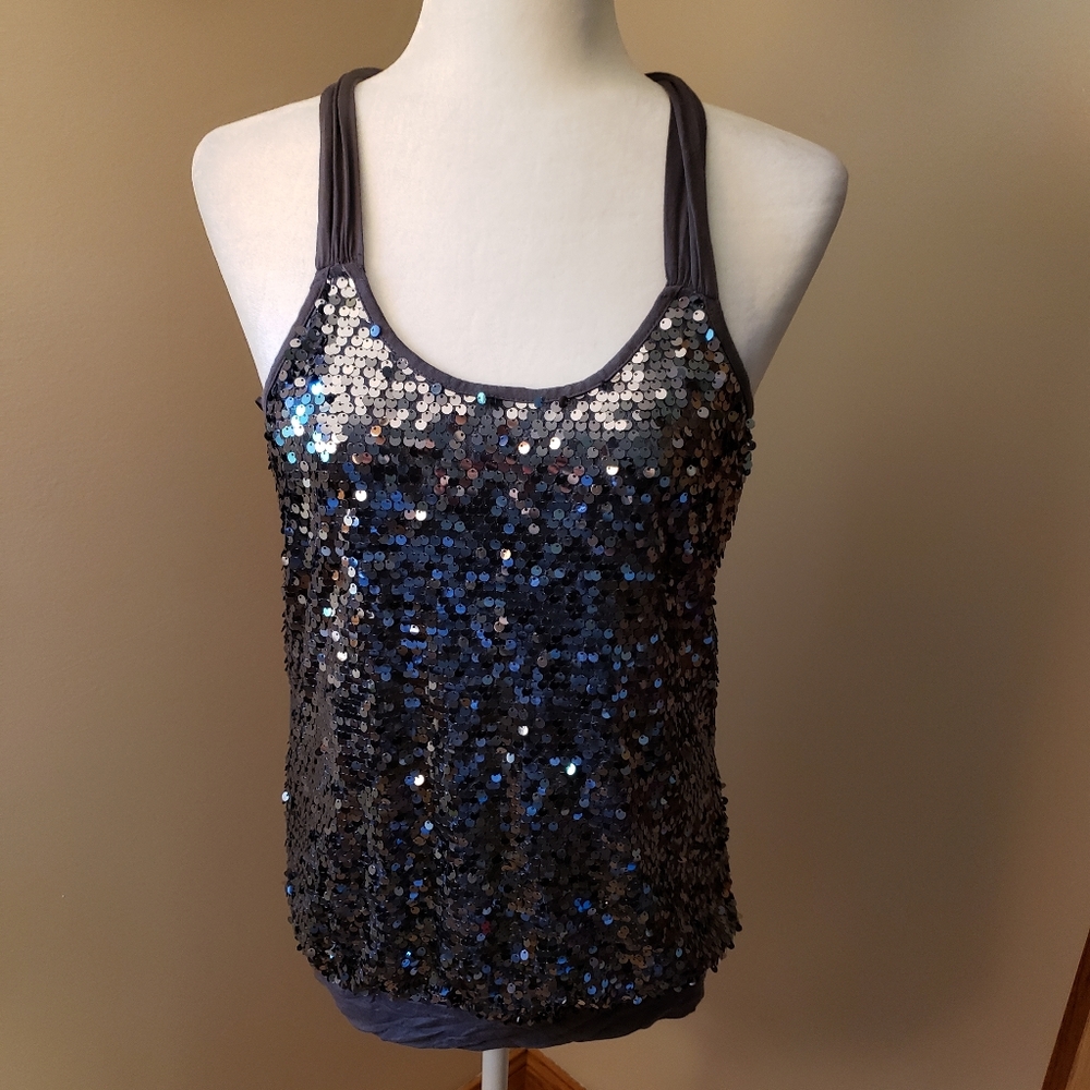Express sequin tank top